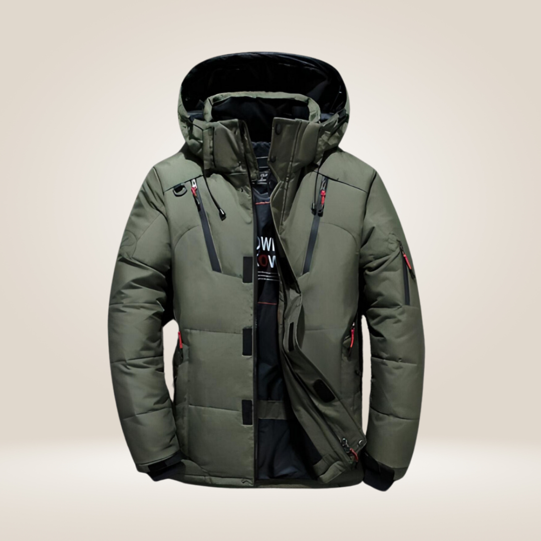 Giacca parka invernale da uomo – Cappotto impermeabile e antivento con spessa fodera in fleece