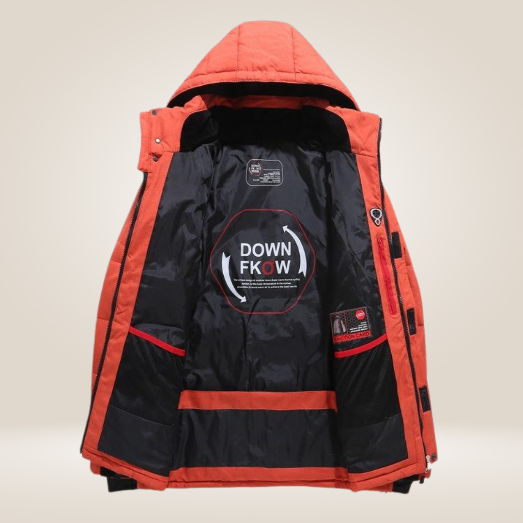 Giacca parka invernale da uomo – Cappotto impermeabile e antivento con spessa fodera in fleece