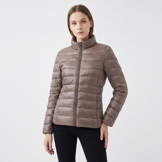 Giacca piumino trapuntata ultraleggera da donna | Cappotto invernale ripiegabile e tascabile