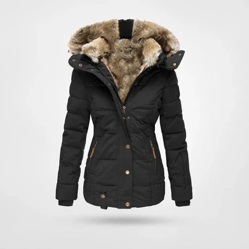 Giacca puffer da donna con cappuccio