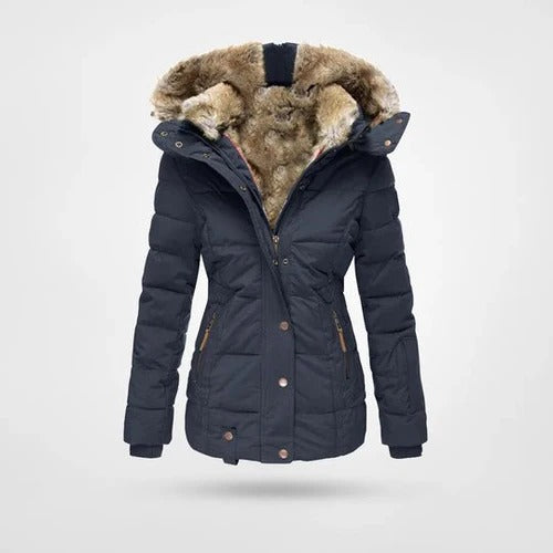 Giacca puffer da donna con cappuccio