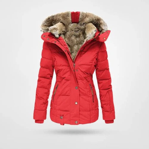 Giacca puffer da donna con cappuccio