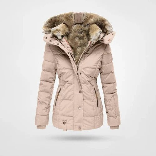 Giacca puffer da donna con cappuccio