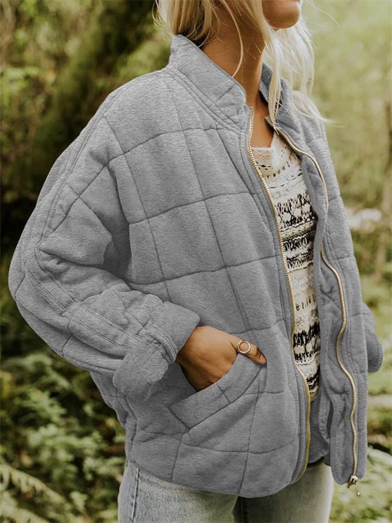 Giacca trapuntata elegante con zip