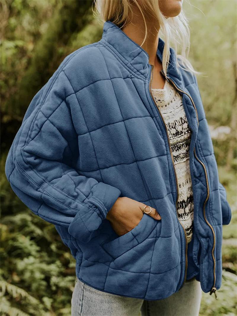 Giacca trapuntata elegante con zip