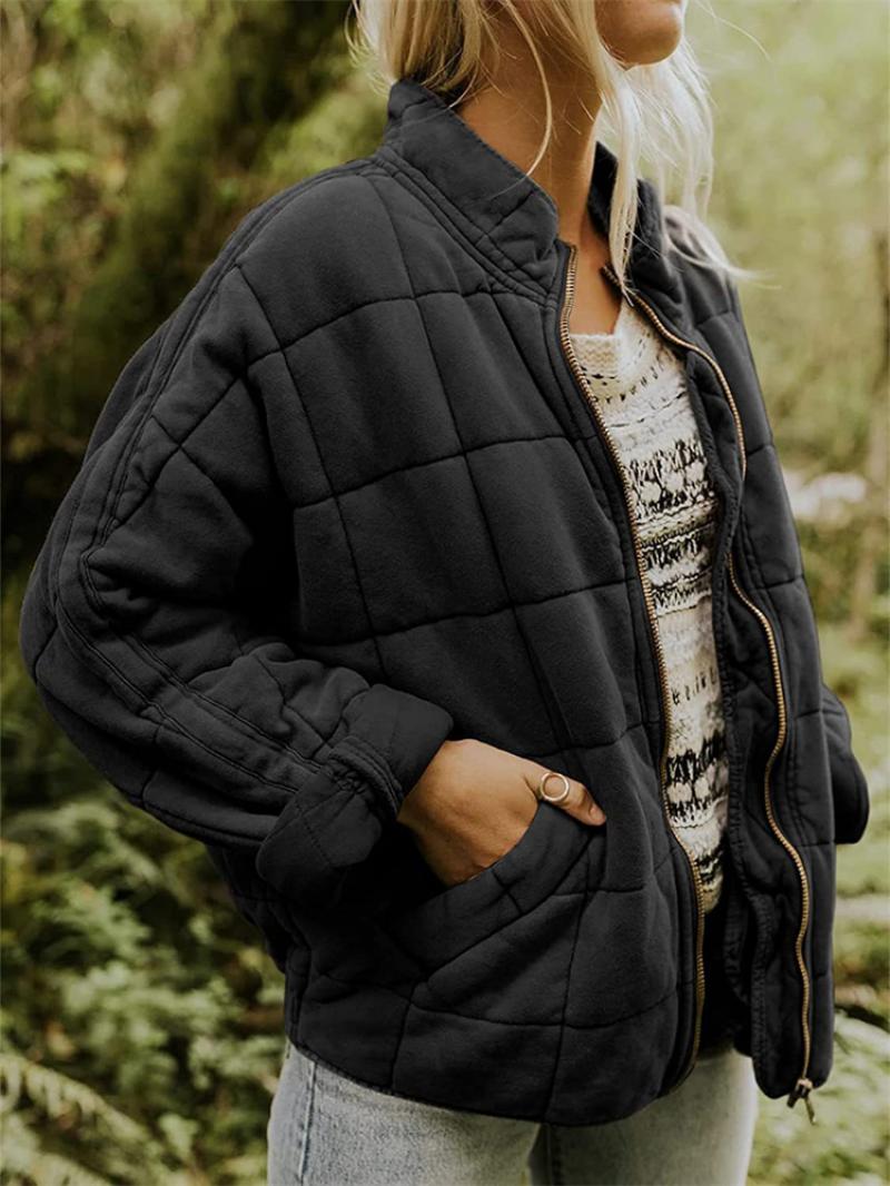 Giacca trapuntata elegante con zip