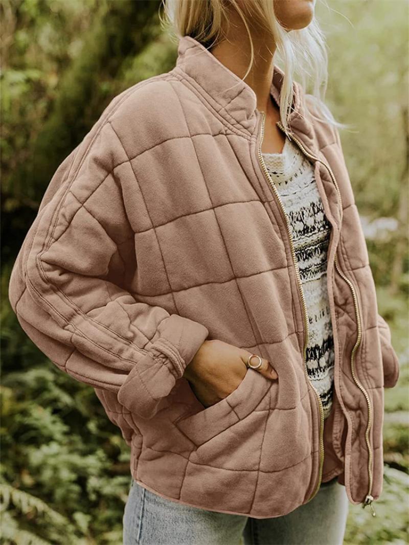 Giacca trapuntata elegante con zip