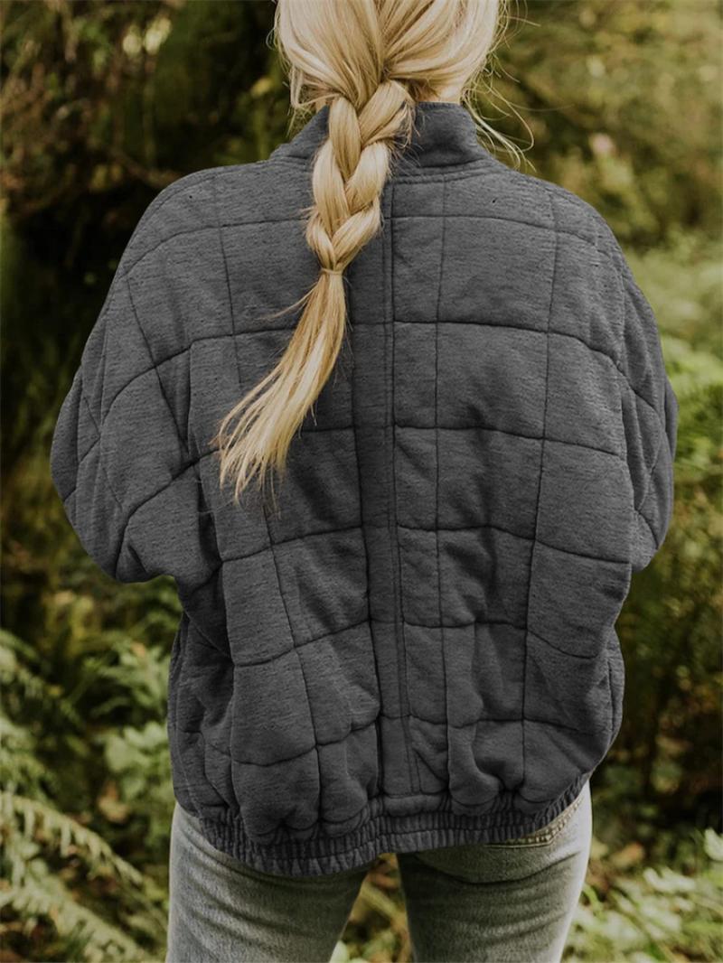 Giacca trapuntata elegante con zip