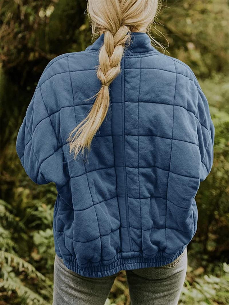 Giacca trapuntata elegante con zip