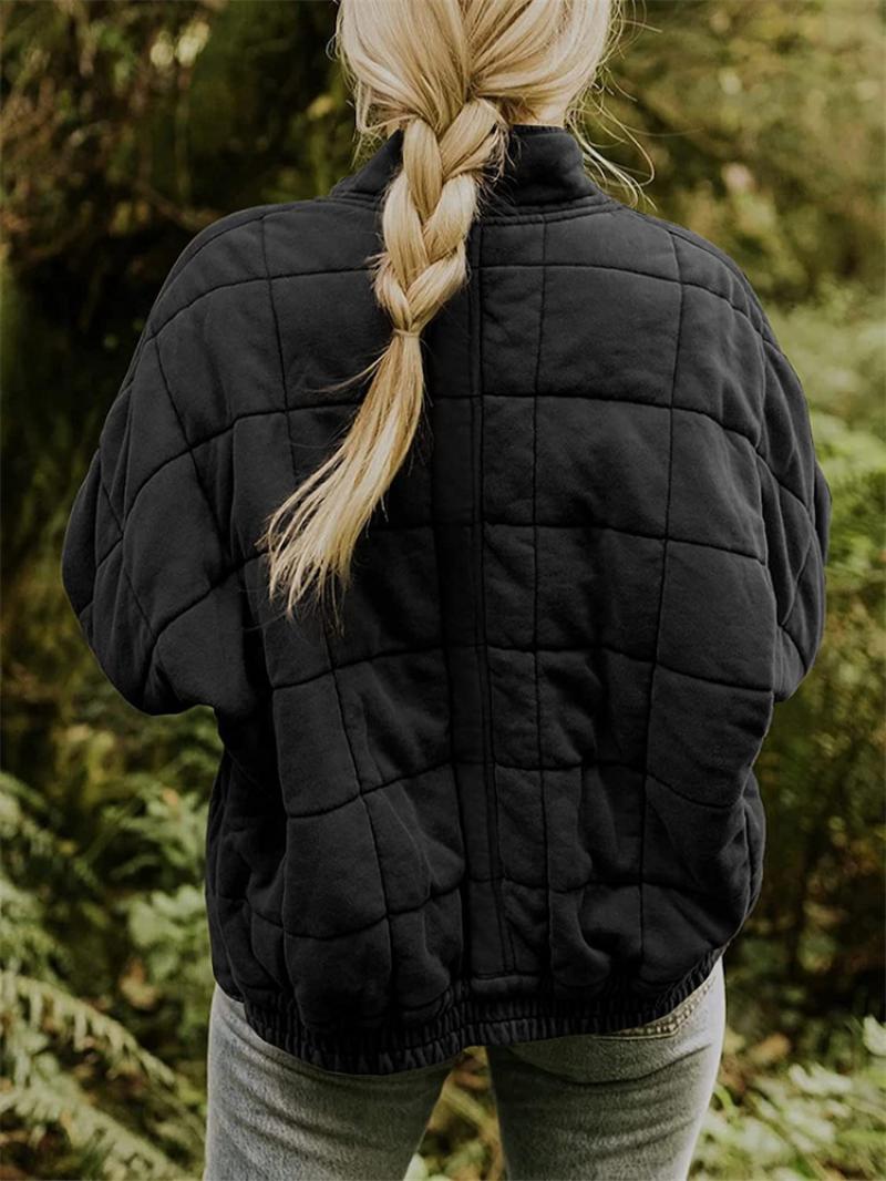 Giacca trapuntata elegante con zip