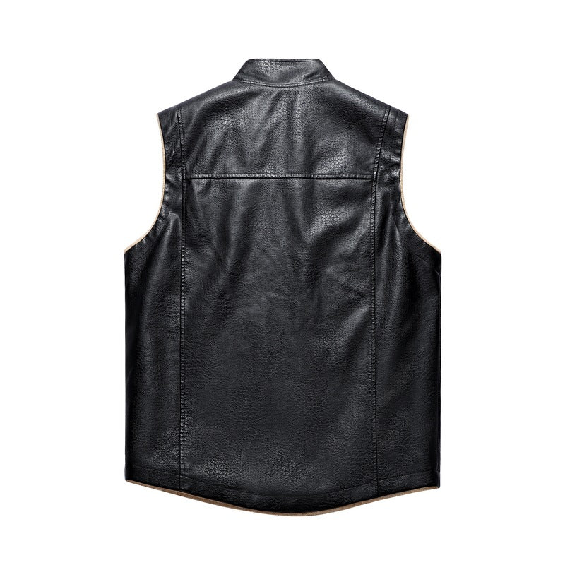Gilet confortevole in pelle d'agnello