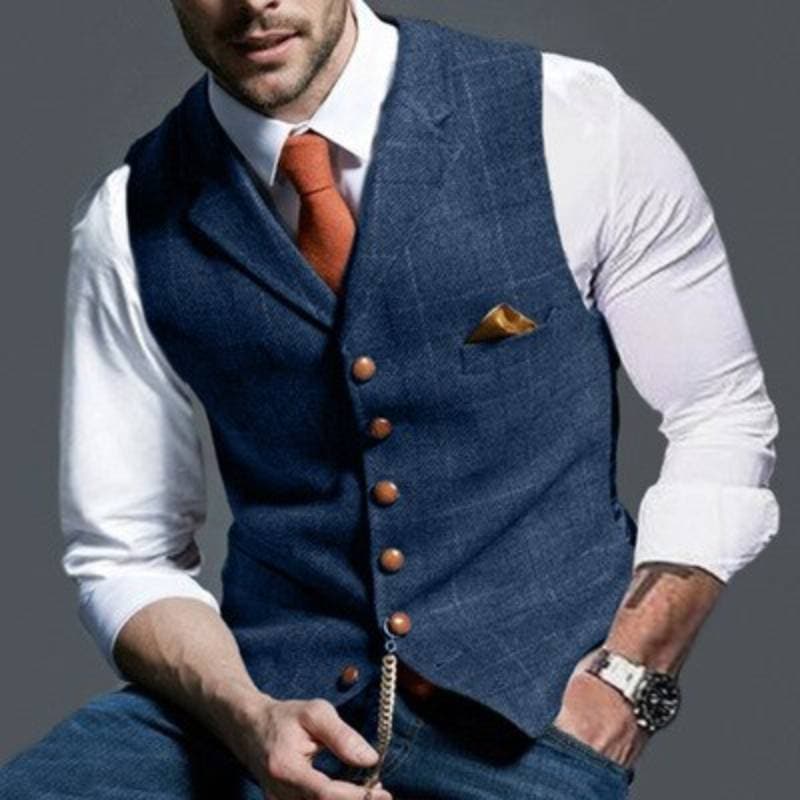 Gilet da abito leggero – Elegante motivo a quadri e abbigliamento tutti i giorni