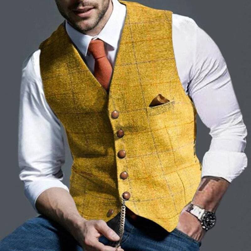 Gilet da abito leggero – Elegante motivo a quadri e abbigliamento tutti i giorni