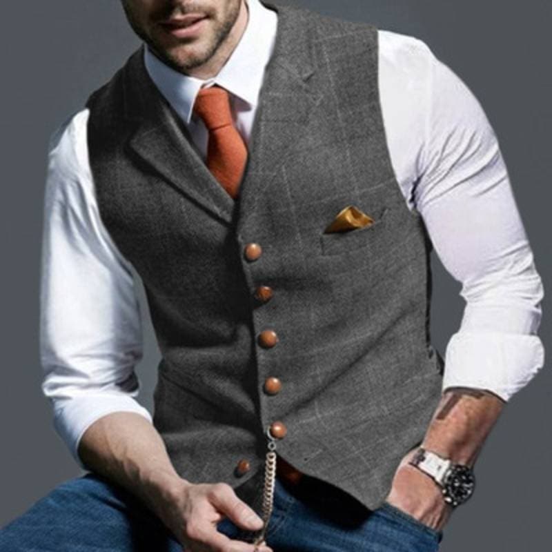 Gilet da abito leggero – Elegante motivo a quadri e abbigliamento tutti i giorni
