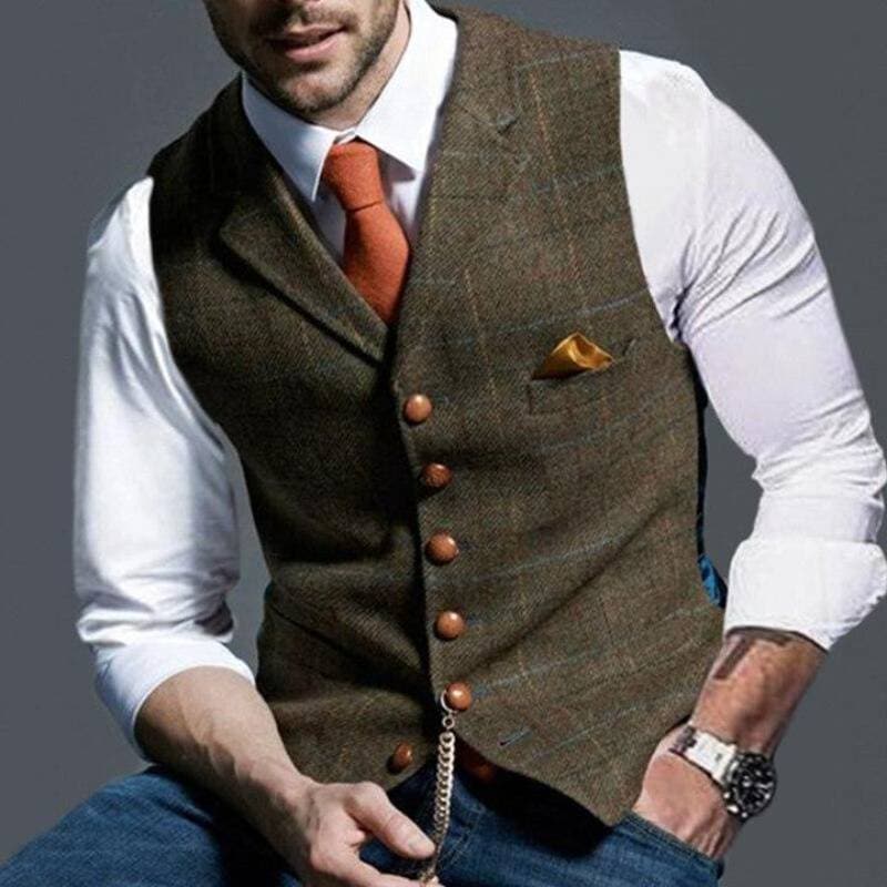 Gilet da abito leggero – Elegante motivo a quadri e abbigliamento tutti i giorni