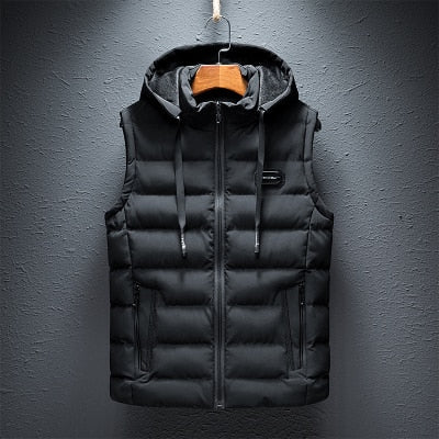 Gilet da Uomo Imbottito con Cappuccio