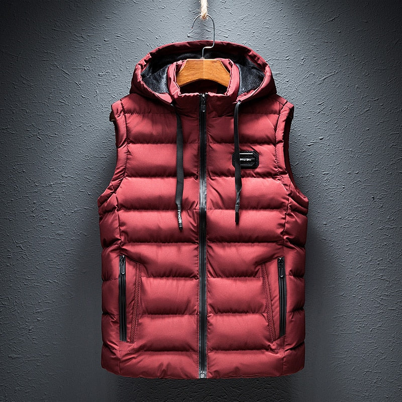 Gilet da Uomo Imbottito con Cappuccio