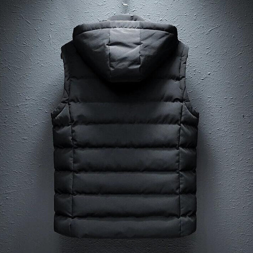 Gilet da Uomo Imbottito con Cappuccio