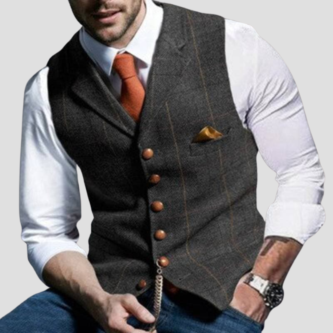 Gilet Elegante Senza Maniche da Uomo Versatile