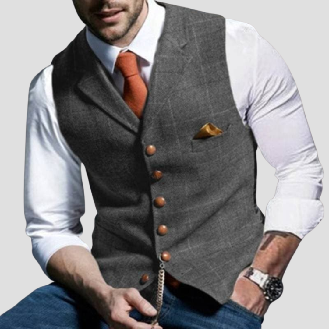 Gilet Elegante Senza Maniche da Uomo Versatile