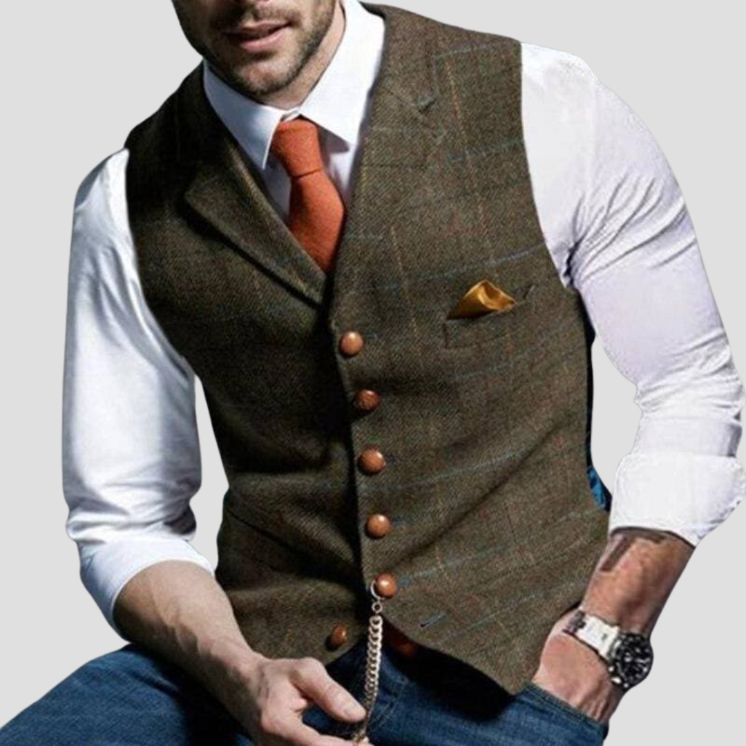 Gilet Elegante Senza Maniche da Uomo Versatile