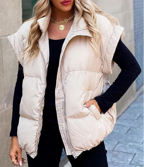 Gilet imbottito smanicato da donna
