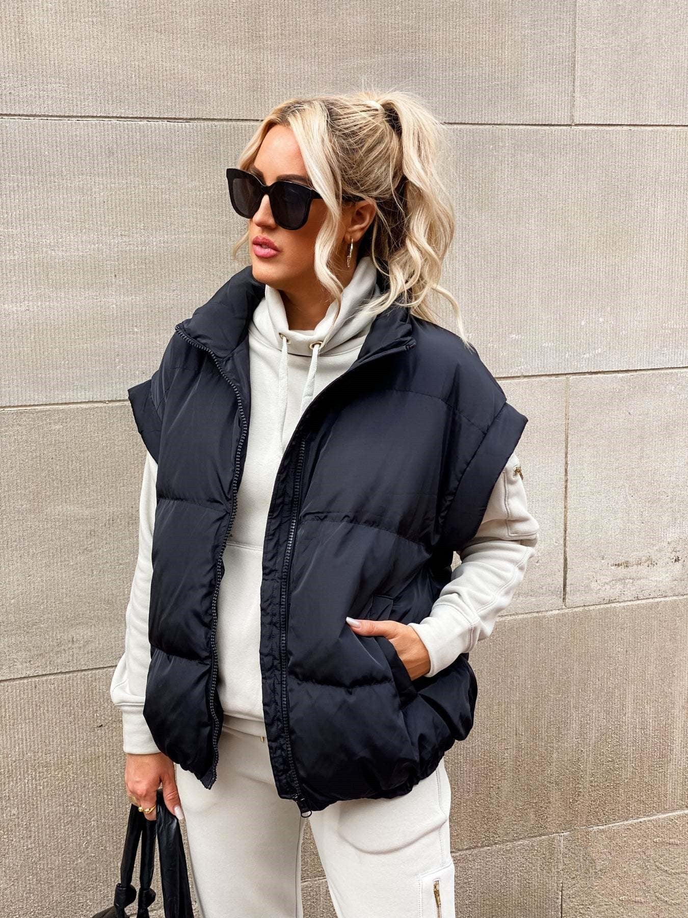 Gilet imbottito smanicato da donna