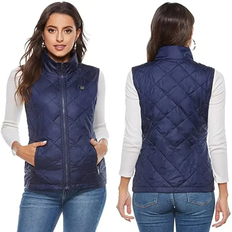 Gilet riscaldato da donna a 9 zone