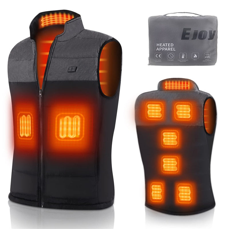 Gilet riscaldato in grafene | Zone riscaldanti ricaricabili tramite USB | Nero