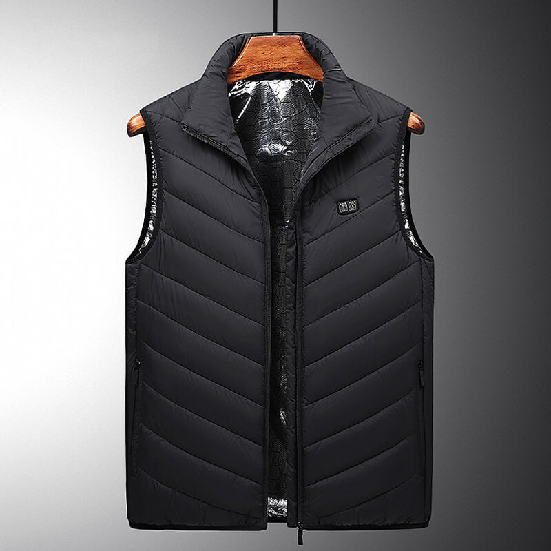 Gilet riscaldato in grafene | Zone riscaldanti ricaricabili tramite USB | Nero