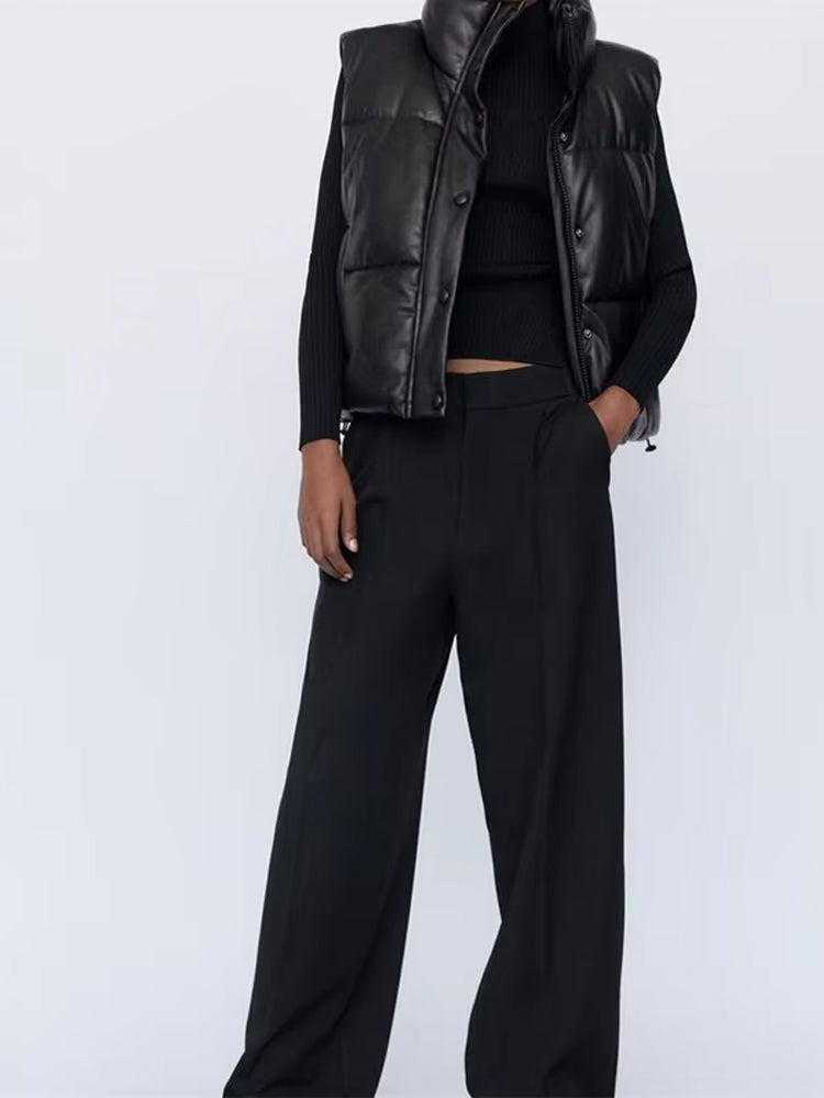 Gilet Smanicato da Donna in Pelle