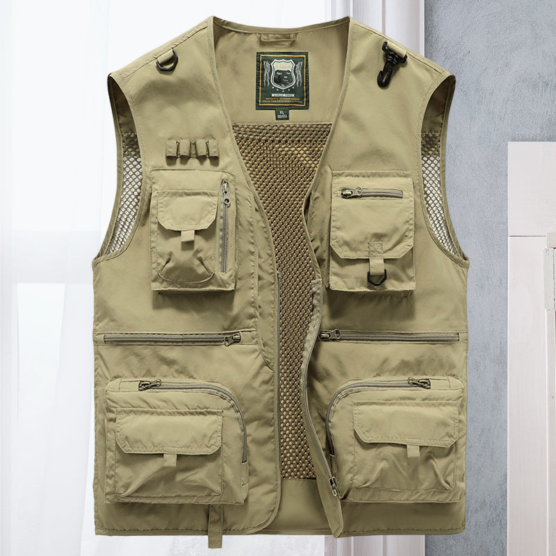 Gilet utility da uomo multitasche
