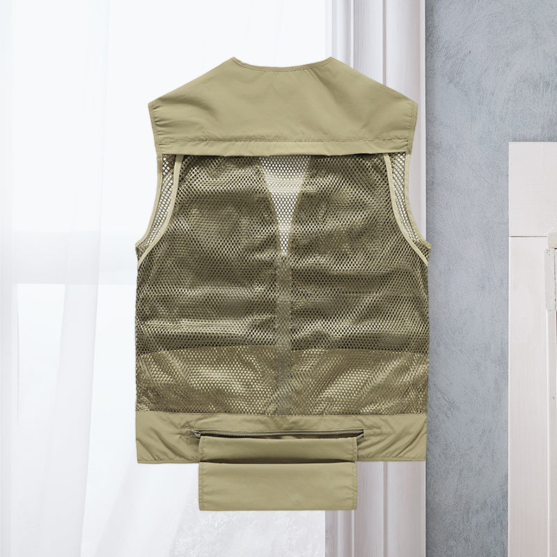 Gilet utility da uomo multitasche
