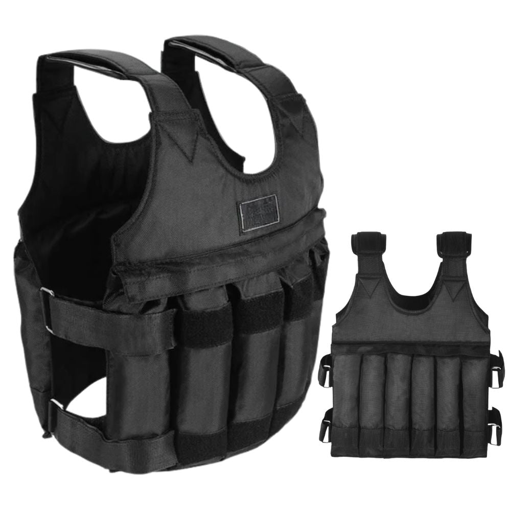 Gilet Zavorrato Regolabile da 110 Libbre per Allenamento di Forza e Fitness