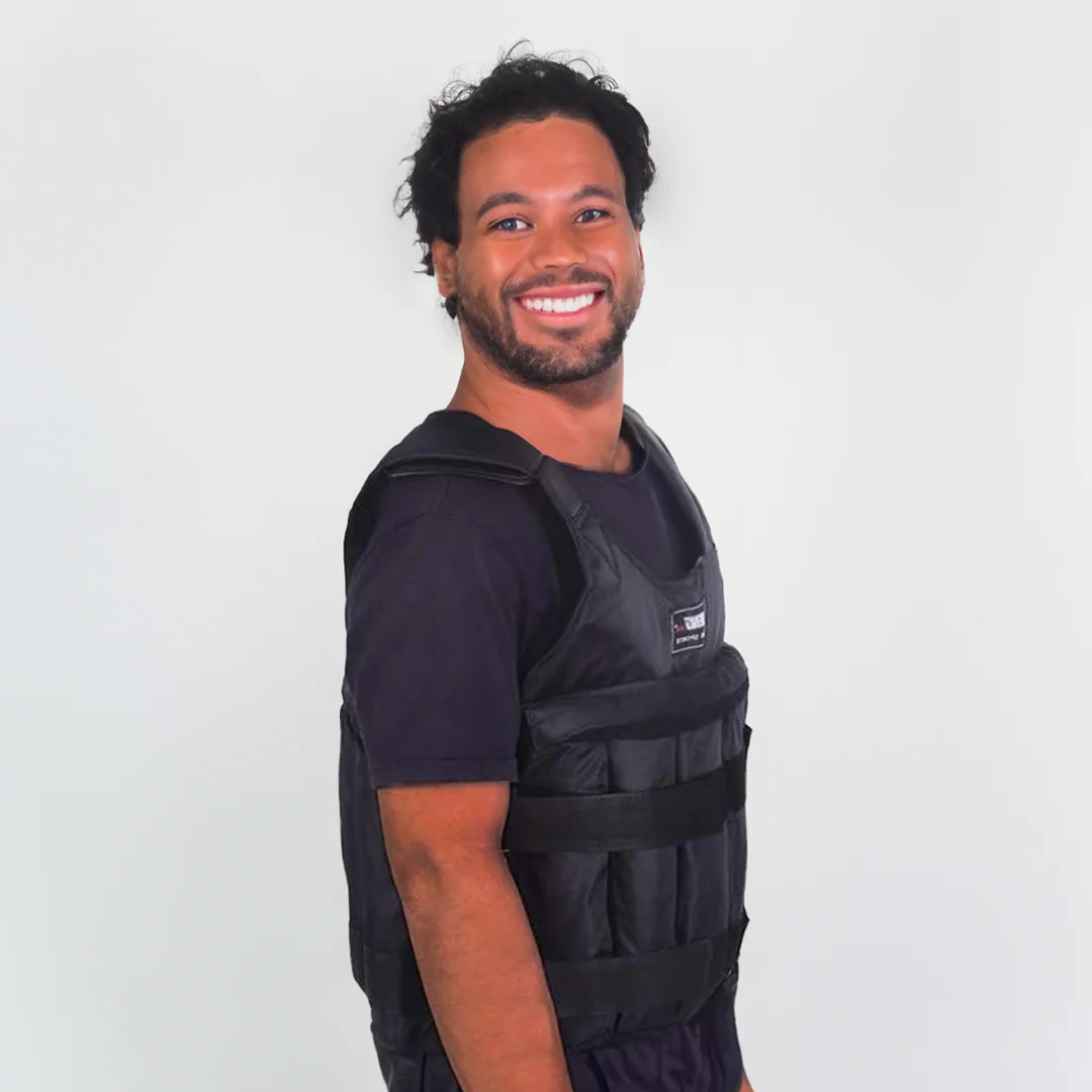 Gilet Zavorrato Regolabile da 110 Libbre per Allenamento di Forza e Fitness