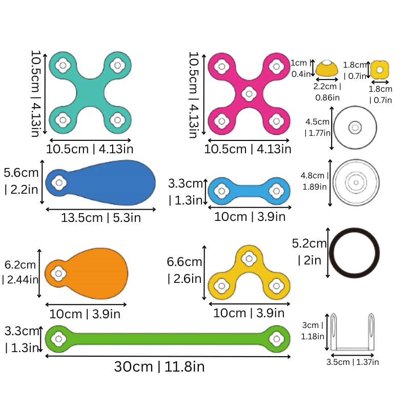 Giocattolo di Costruzioni Magnetiche STEM per Bambini