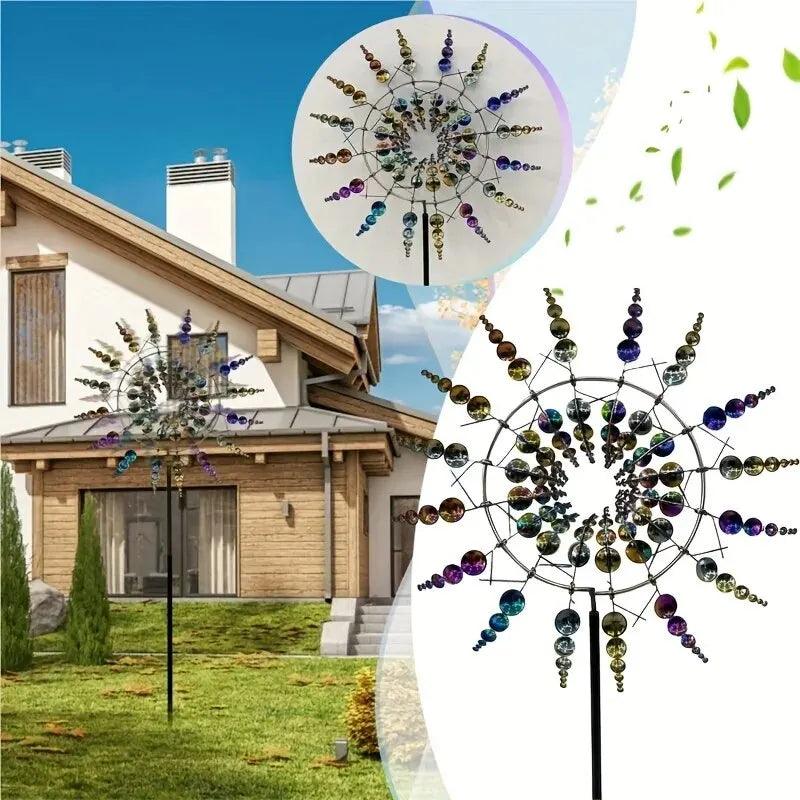 Girandola cinetica in metallo per decorazione da giardino – resistente ed ecologica