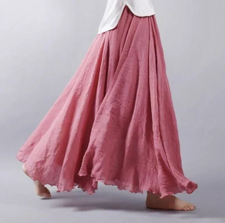 Gonna Maxi Fluida da Donna | Texture Rilievo