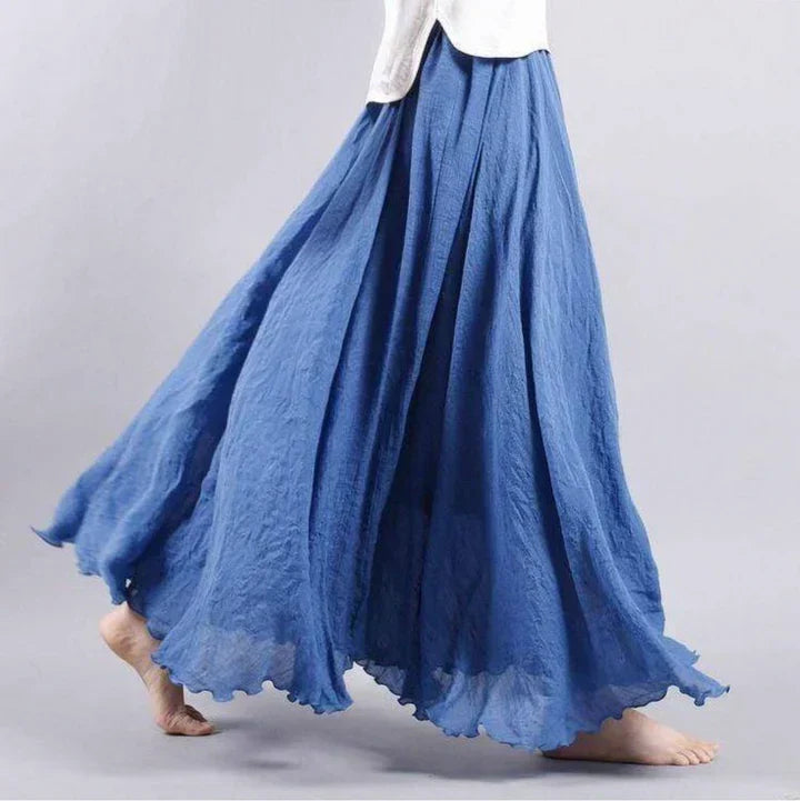 Gonna Maxi Fluida da Donna | Texture Rilievo