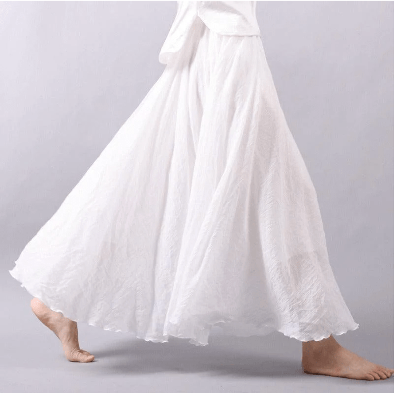 Gonna maxi in lino stile boho