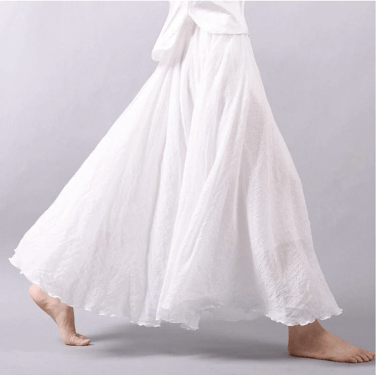 Gonna maxi in lino stile boho