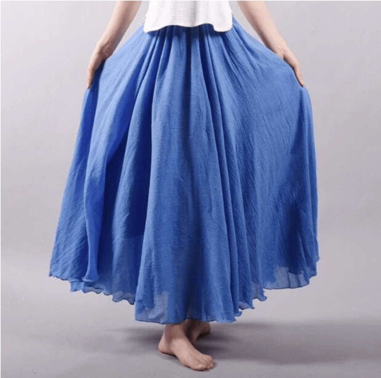 Gonna maxi in lino stile boho