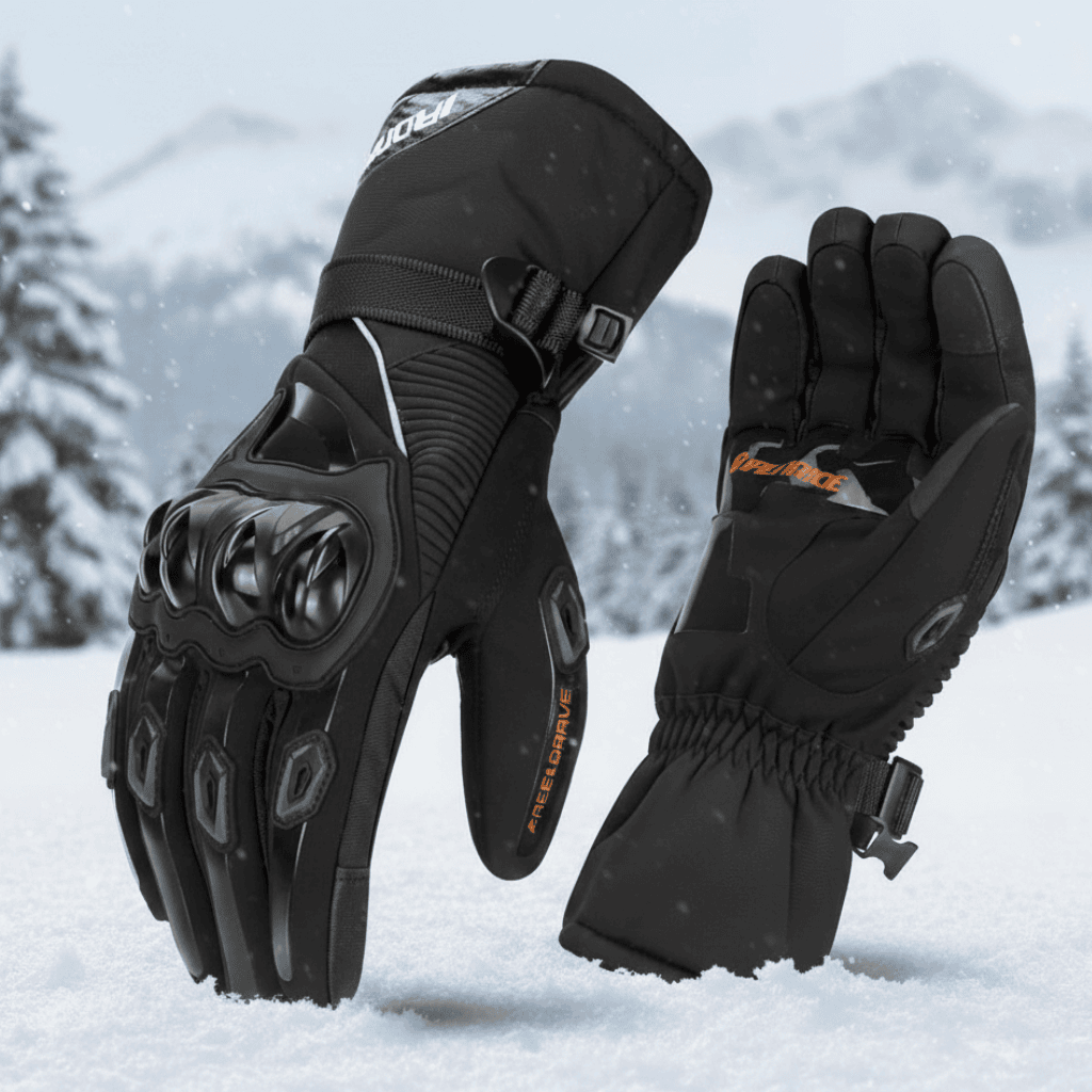 Guanti da moto impermeabili e termici per viaggi invernali