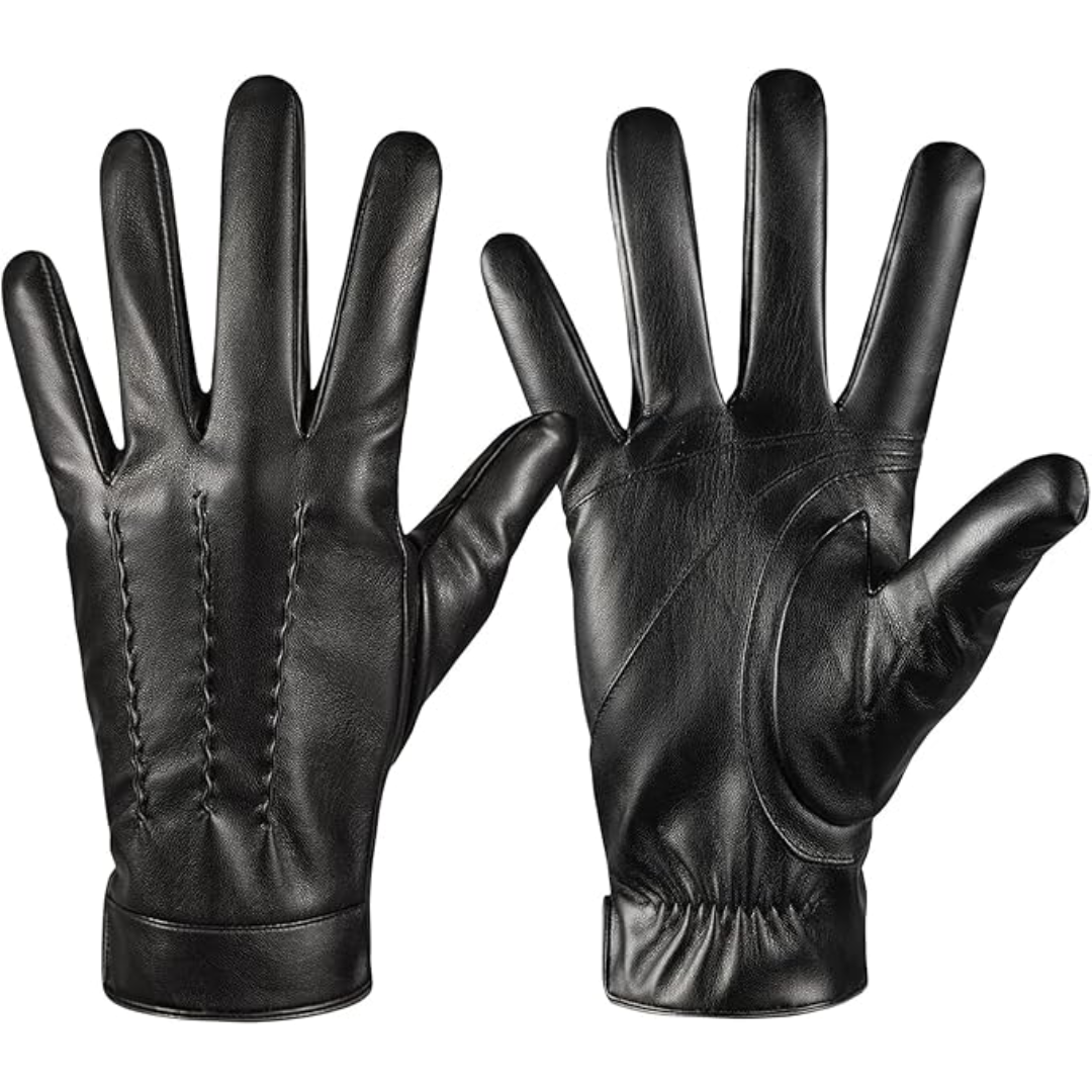 Guanti invernali in pelle compatibili con touchscreen