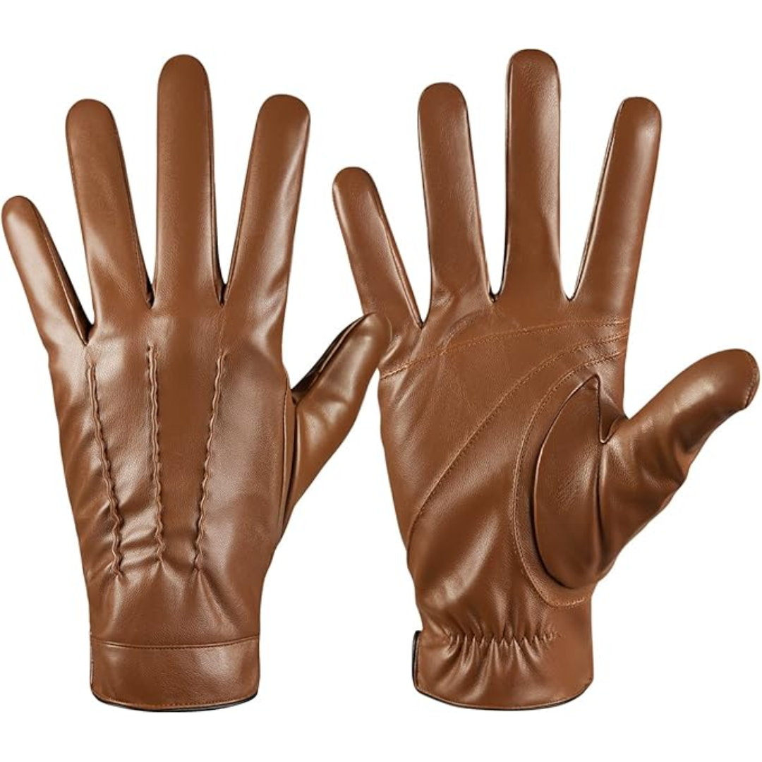 Guanti invernali in pelle compatibili con touchscreen