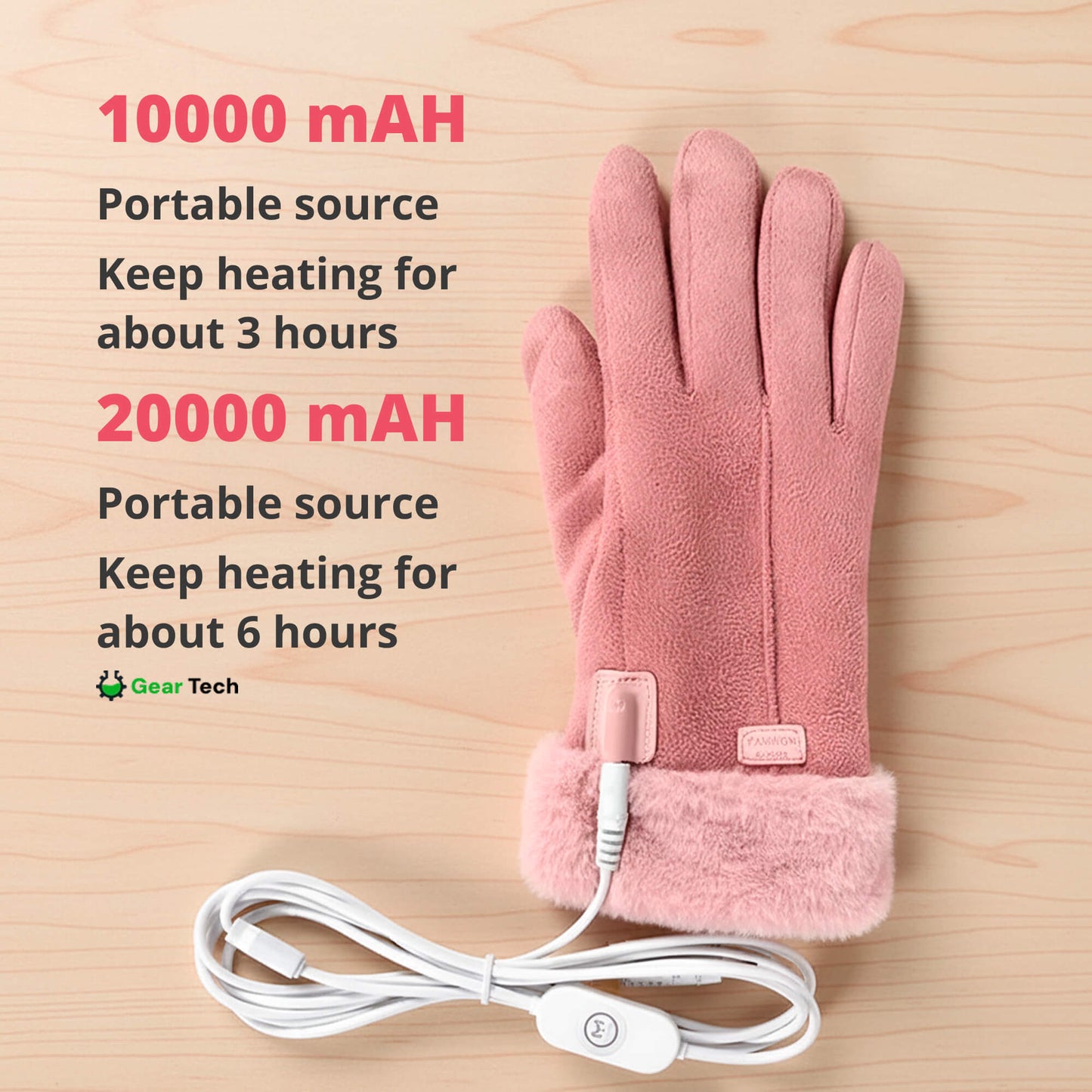 Guanti Riscaldabili da Donna – Guanti Invernali Termici e Impermeabili Touch Screen con Ricarica USB
