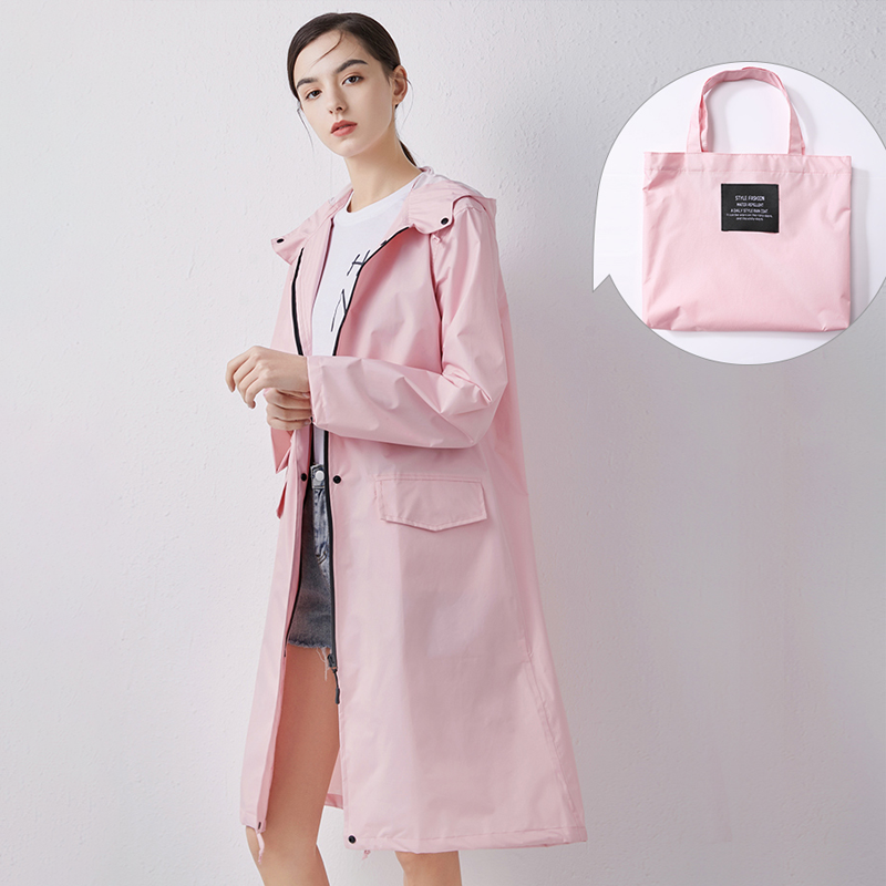 Impermeabile Lungo da Donna con Cappuccio