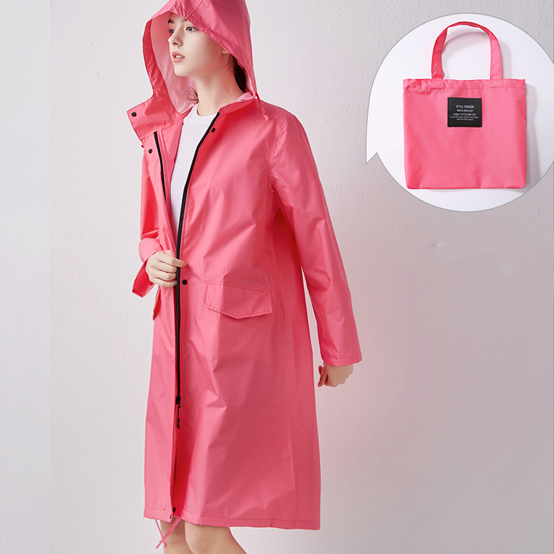 Impermeabile Lungo da Donna con Cappuccio