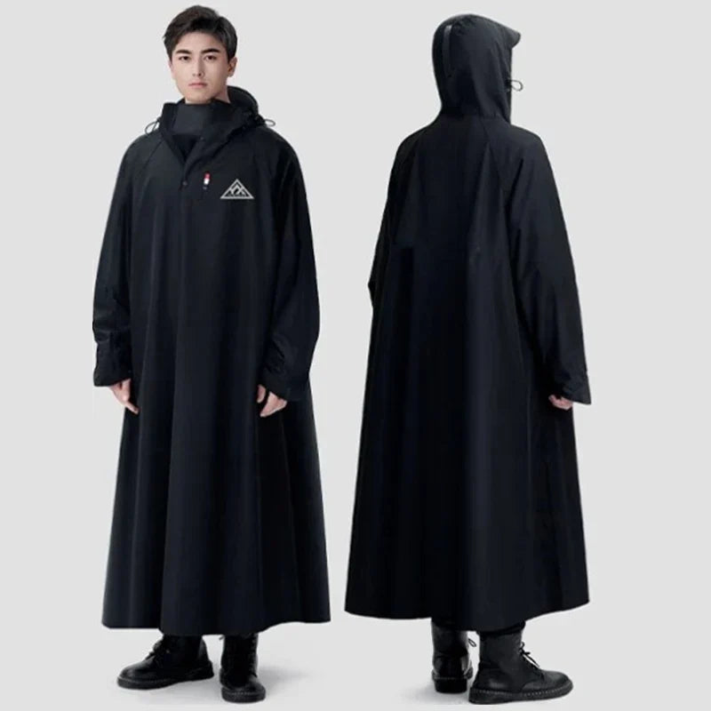 Impermeabile lungo unisex stile poncho in tessuto Oxford