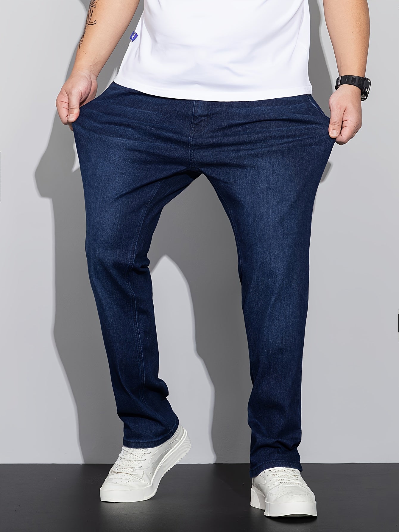 Jeans da Uomo Slim Fit Super Stretch per l'Uso Quotidiano